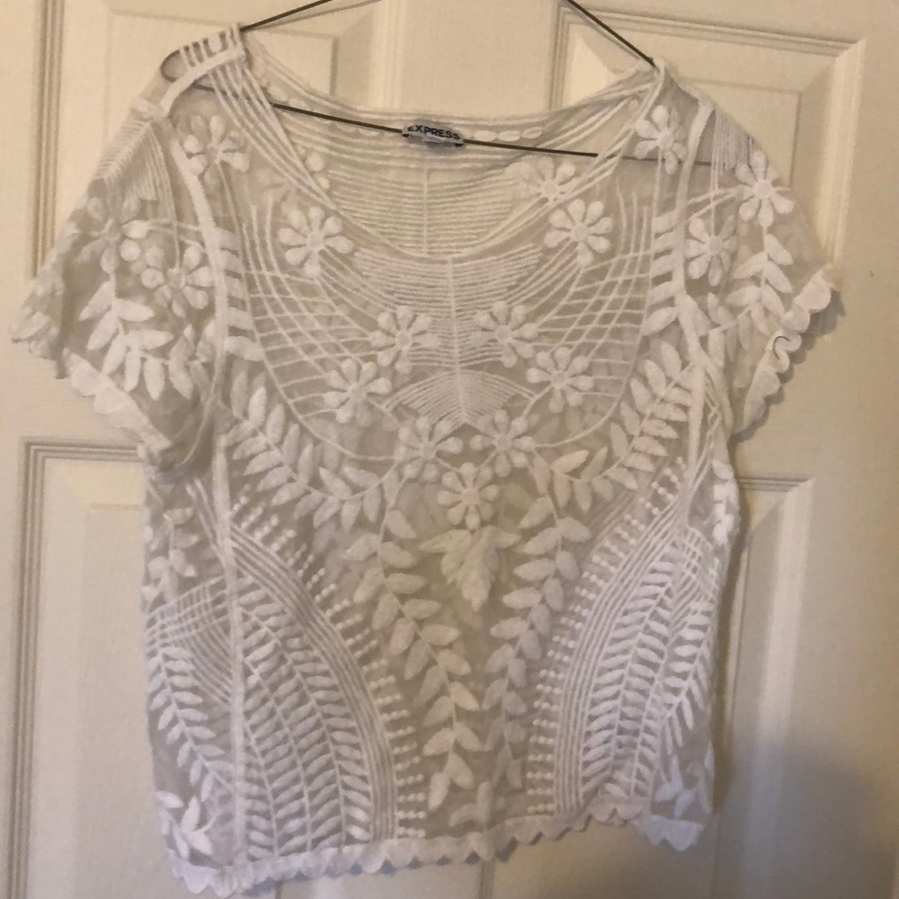 White crop top